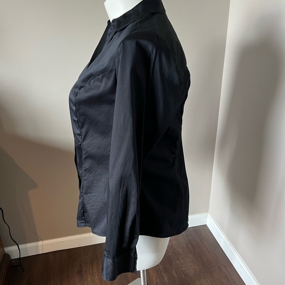 Lane Bryant button up shirt, with stretch- 16/18 Black - Picture 5 of 6